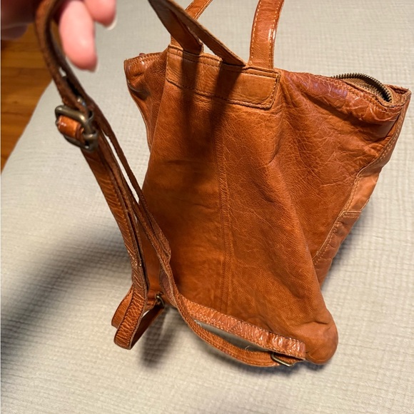 Chic Brown Leather Backpack - Picture 9 of 9